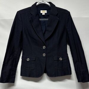 Talbots Navy Blazer with Button Detail